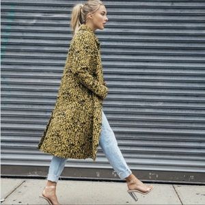 Avec Les Filles Urban outfitters Leopard-Print Single-Breasted Coat